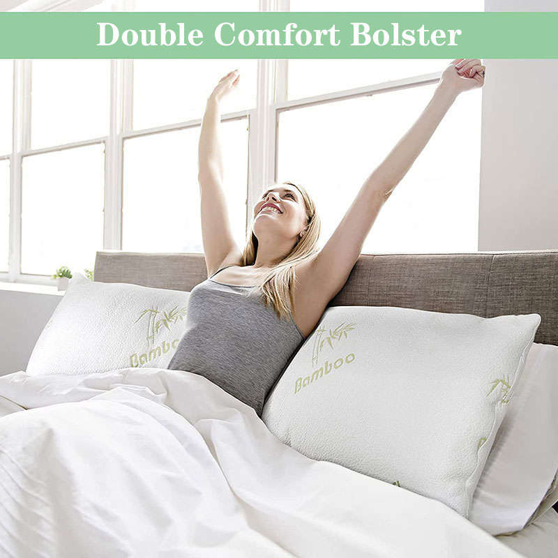 145 x 50 cm, Luksus Body Pillow med Bambus Cover og Memory Foam