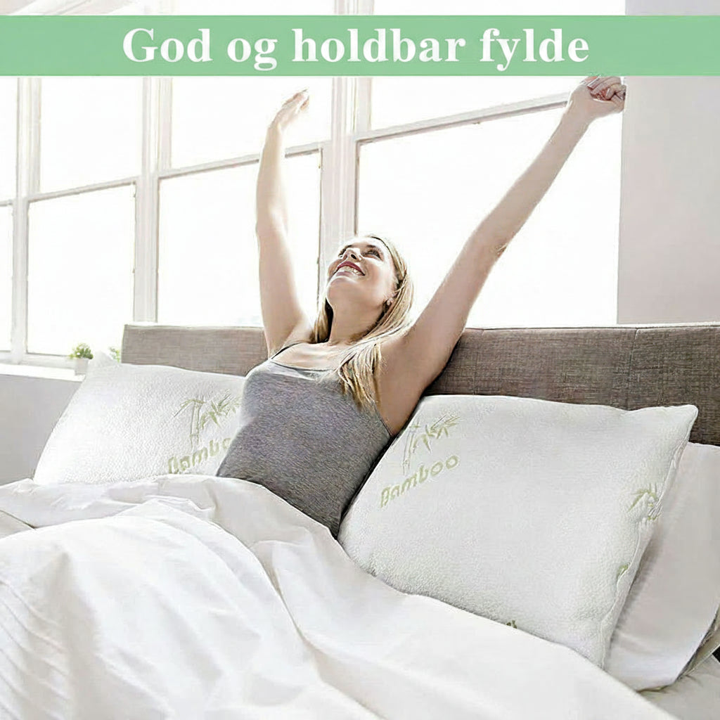 140 x 50 cm, Luksus Body Pillow med Bambus Cover og Memory Foam