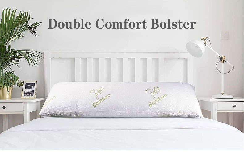 145 x 50 cm, Luksus Body Pillow med Bambus Cover og Memory Foam