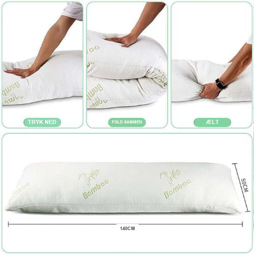 Luksus Body Pillow måltegning 140 x 50 cm samt sådan formes puden